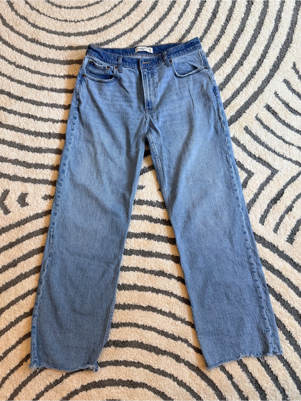 Abercrombie & Fitch The Baggy Low Rise blue jeans